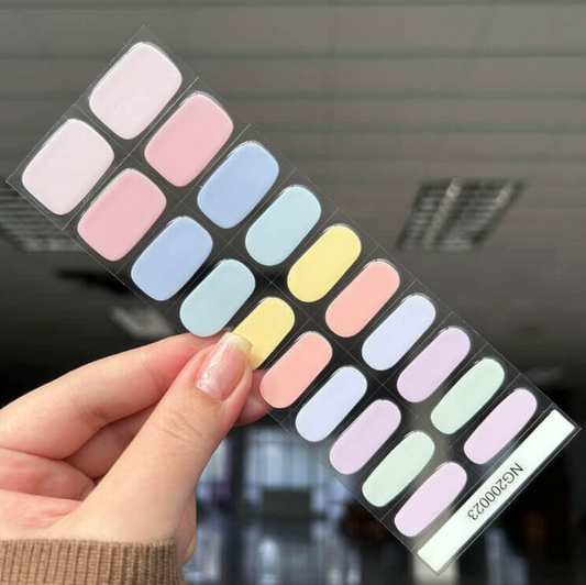 Rainbow Semicured Gel Nail Stickers