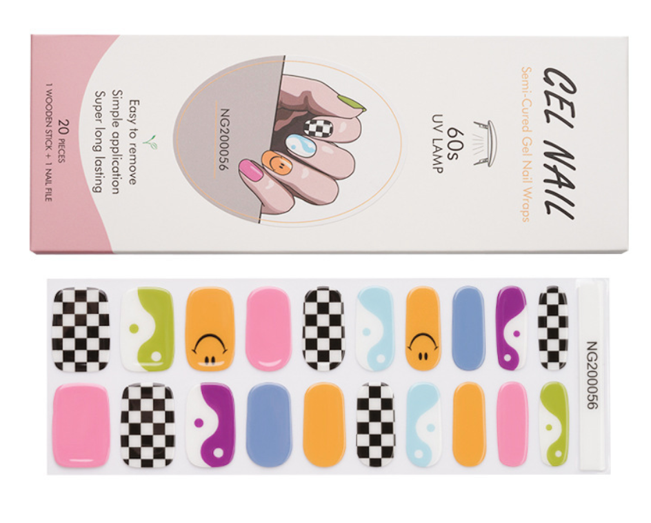 Cute Quirky Semicured Gel Nail Stickers