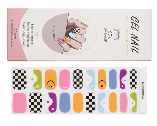Cute Quirky Semicured Gel Nail Stickers